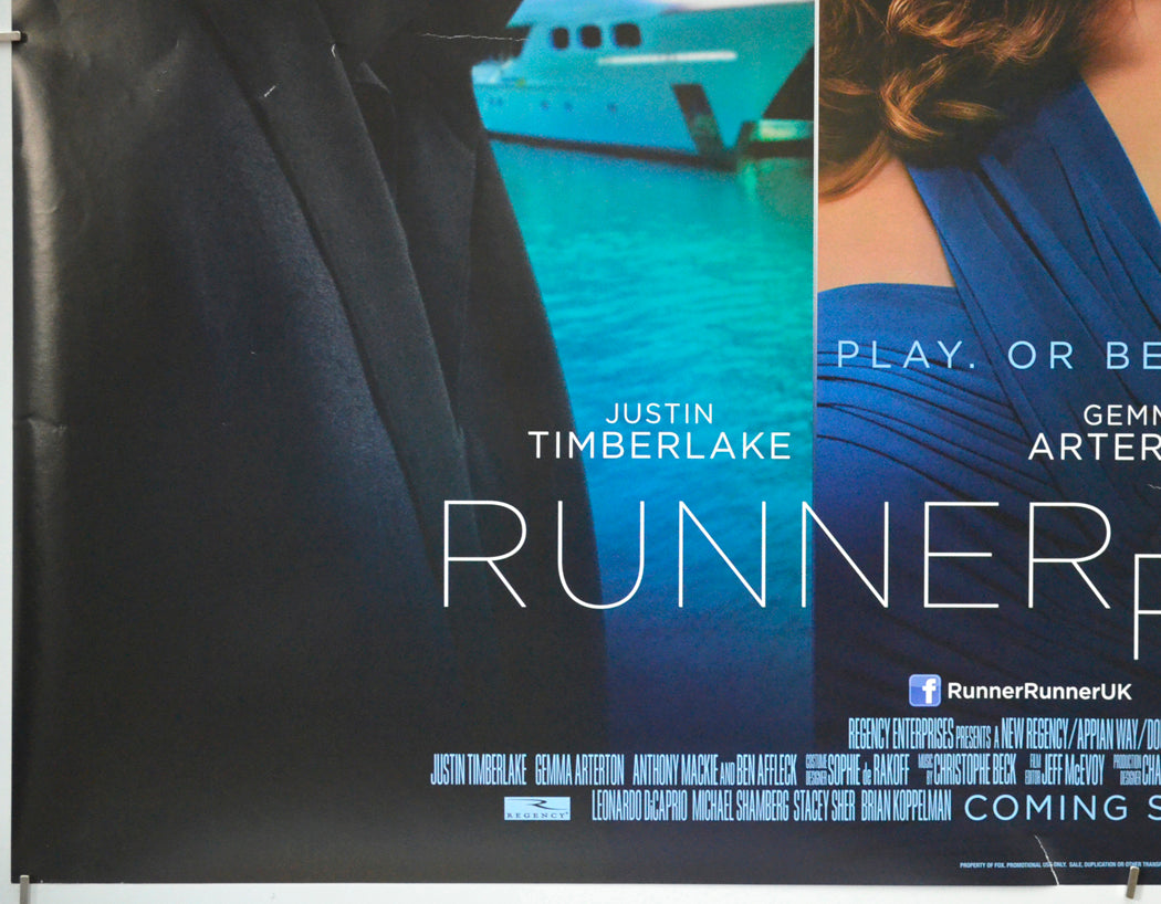 RUNNER RUNNER (Bottom Left) Cinema Quad Movie Poster 