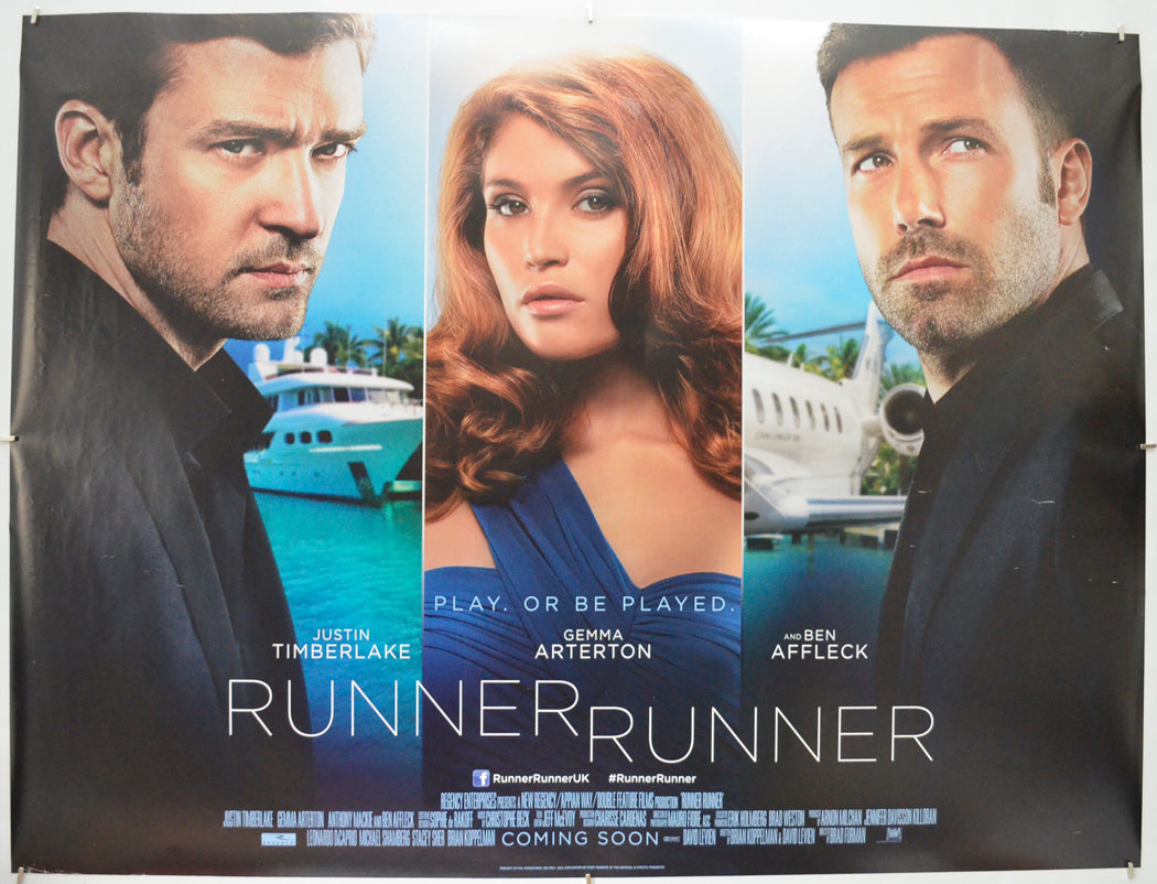 Runner Runner Original Quad Poster - Film Poster - Movie Poster  