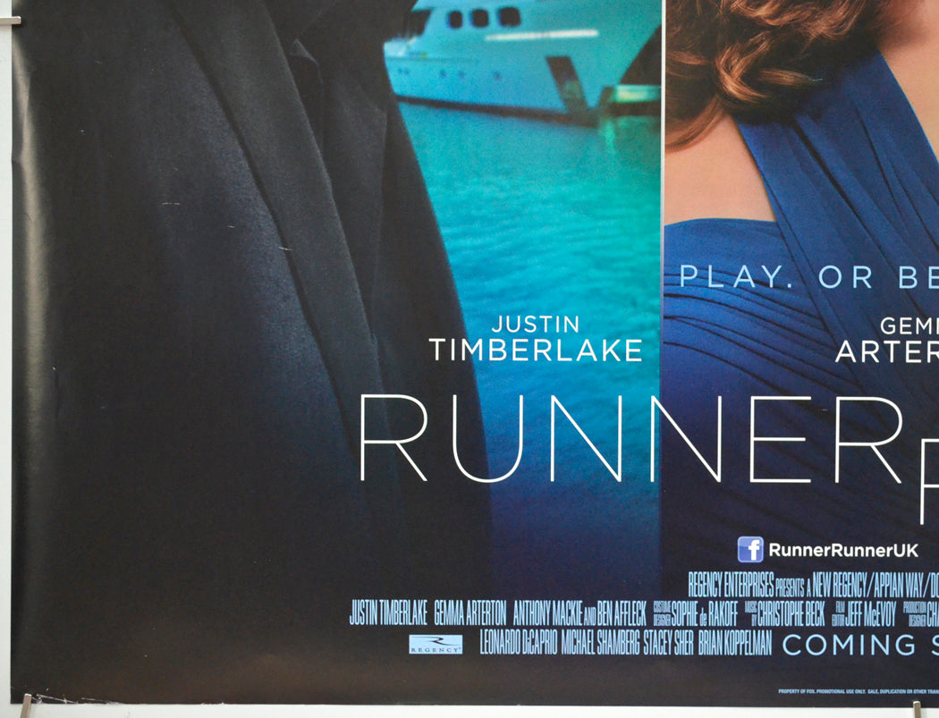 RUNNER RUNNER (Bottom Left) Cinema Quad Movie Poster 