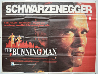 The Running Man Original Quad Poster - Film Poster - Movie Poster