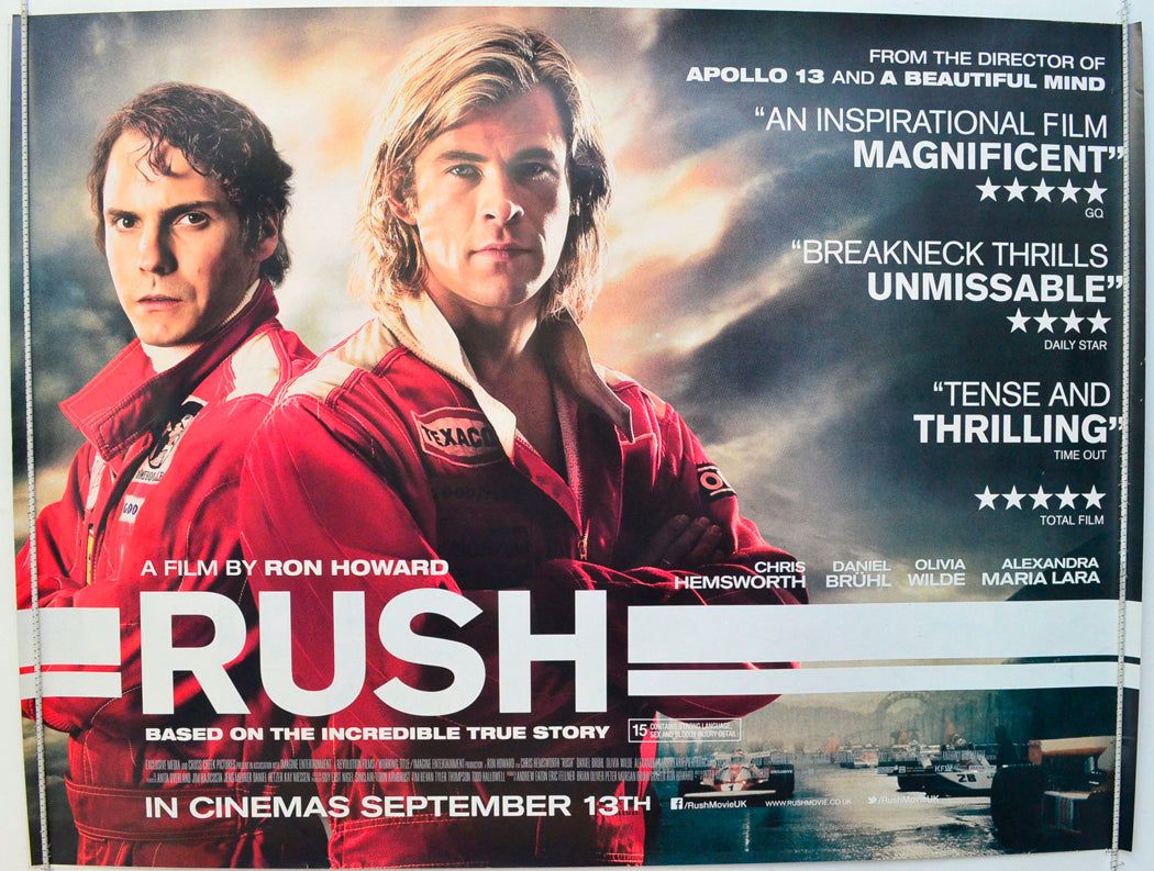 Rush Original British Quad Poster - Film Poster - Movie Poster 