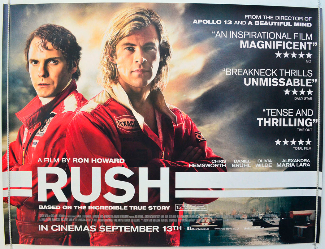 Rush Original British Quad Poster - Film Poster - Movie Poster 