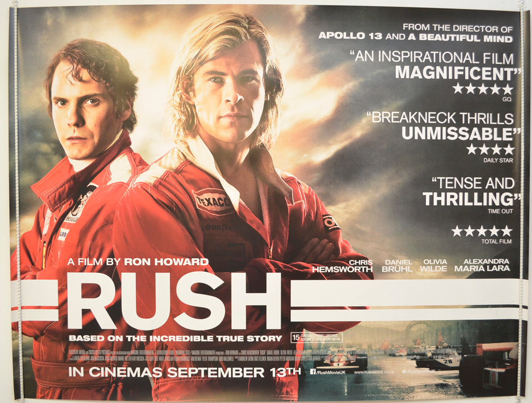 Rush  Original Quad Poster - Film Poster - Movie Poster 