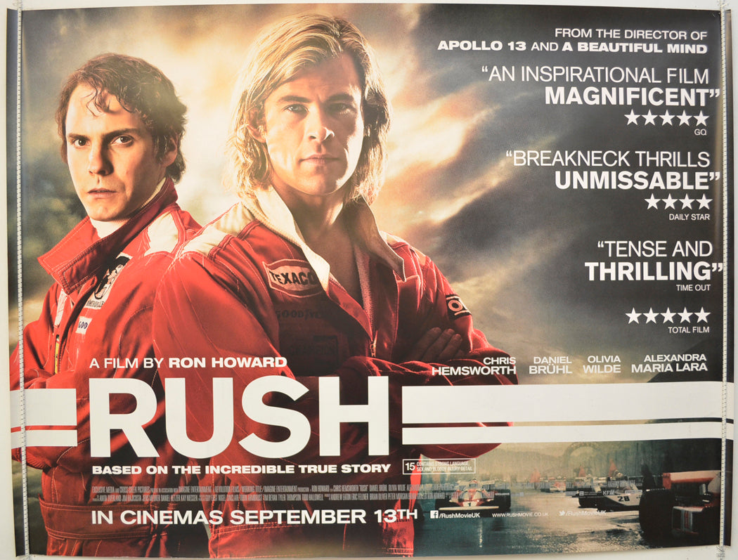 Rush  Original Quad Poster - Film Poster - Movie Poster 