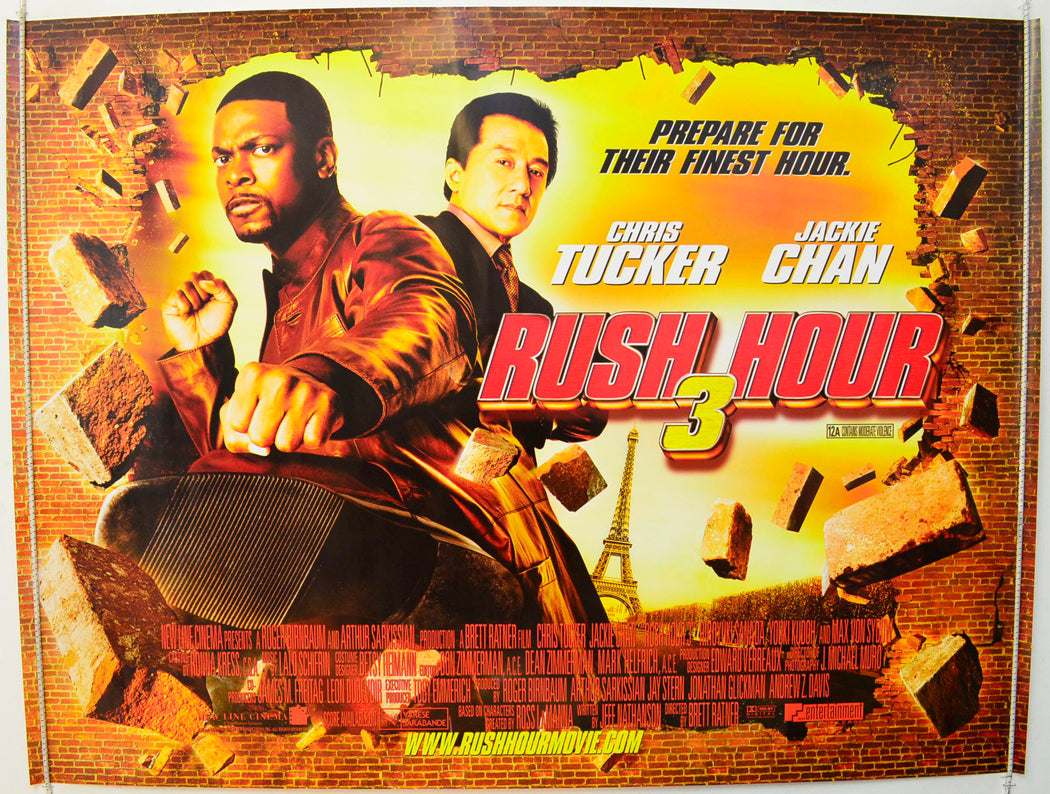 Rush Hour 3  Original British Quad Poster - Film Poster - Movie Poster