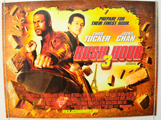 Rush Hour 3  Original British Quad Poster - Film Poster - Movie Poster