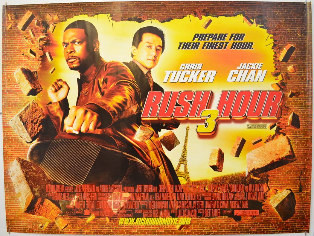 Rush Hour 3 Original Quad Poster - Film Poster - Movie Poster  