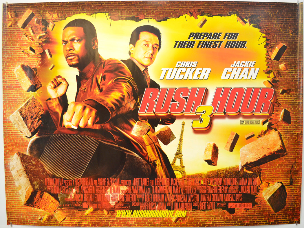 Rush Hour 3 Original Quad Poster - Film Poster - Movie Poster  