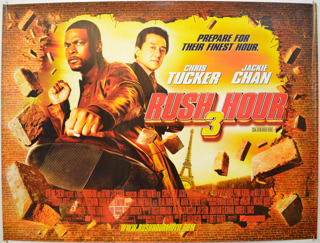 Rush Hour 3 Original Quad Poster - Film Poster - Movie Poster