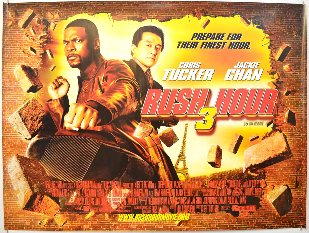 Rush Hour 3 Original Quad Poster - Film Poster - Movie Poster