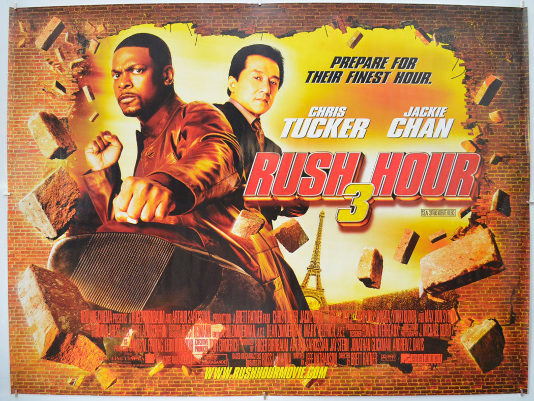 Rush Hour 3 Original Quad Poster - Film Poster - Movie Poster