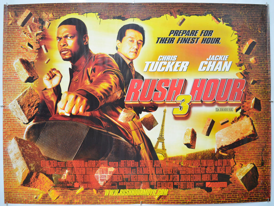 Rush Hour 3 Original Quad Poster - Film Poster - Movie Poster