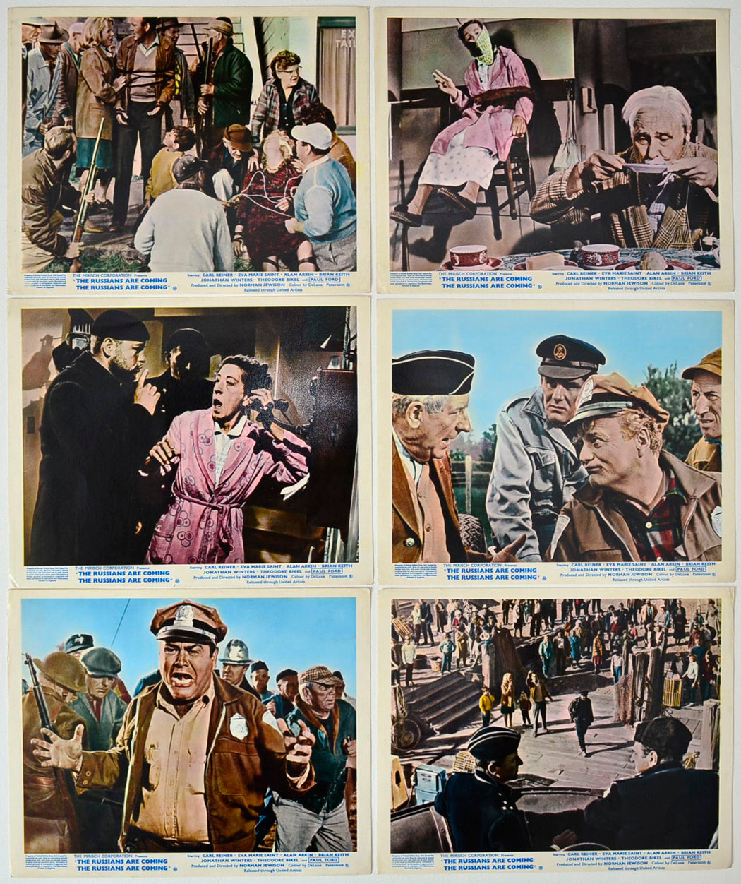 The Russians Are Coming 6 Original Colour Front Of House Stills / 8x10 Lobby Cards 