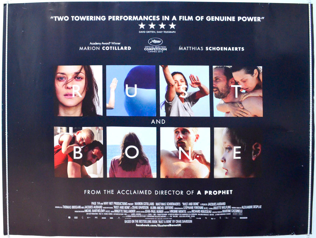 Rust And Bone  (a.k.a. De rouille et d'os)   Original British Quad Poster - Film Poster - Movie Poster 