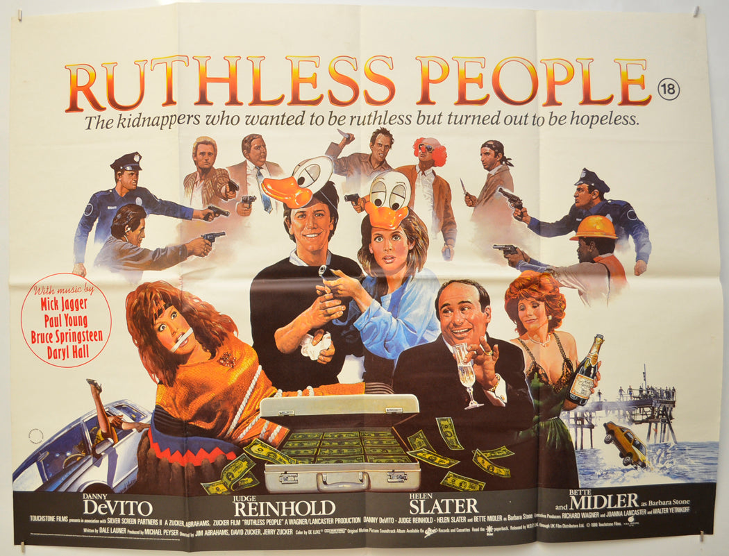 Ruthless People Original Quad Poster - Film Poster - Movie Poster  