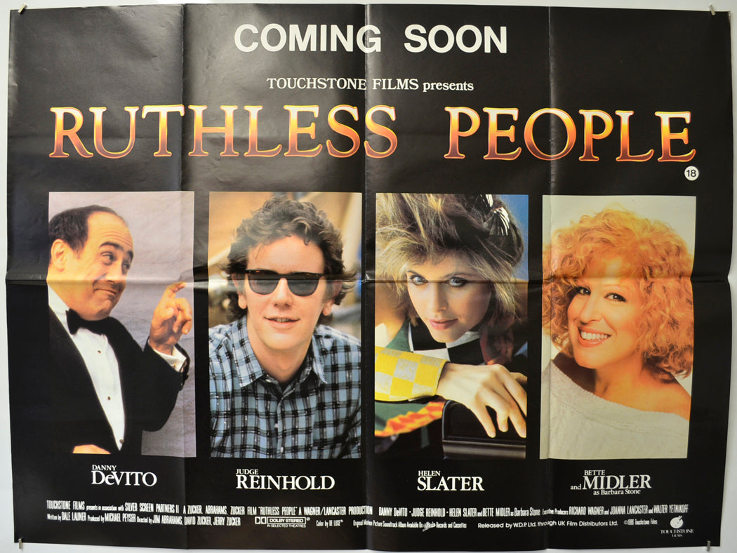 Ruthless People  (Teaser / Advance Version) Original Quad Poster - Film Poster - Movie Poster