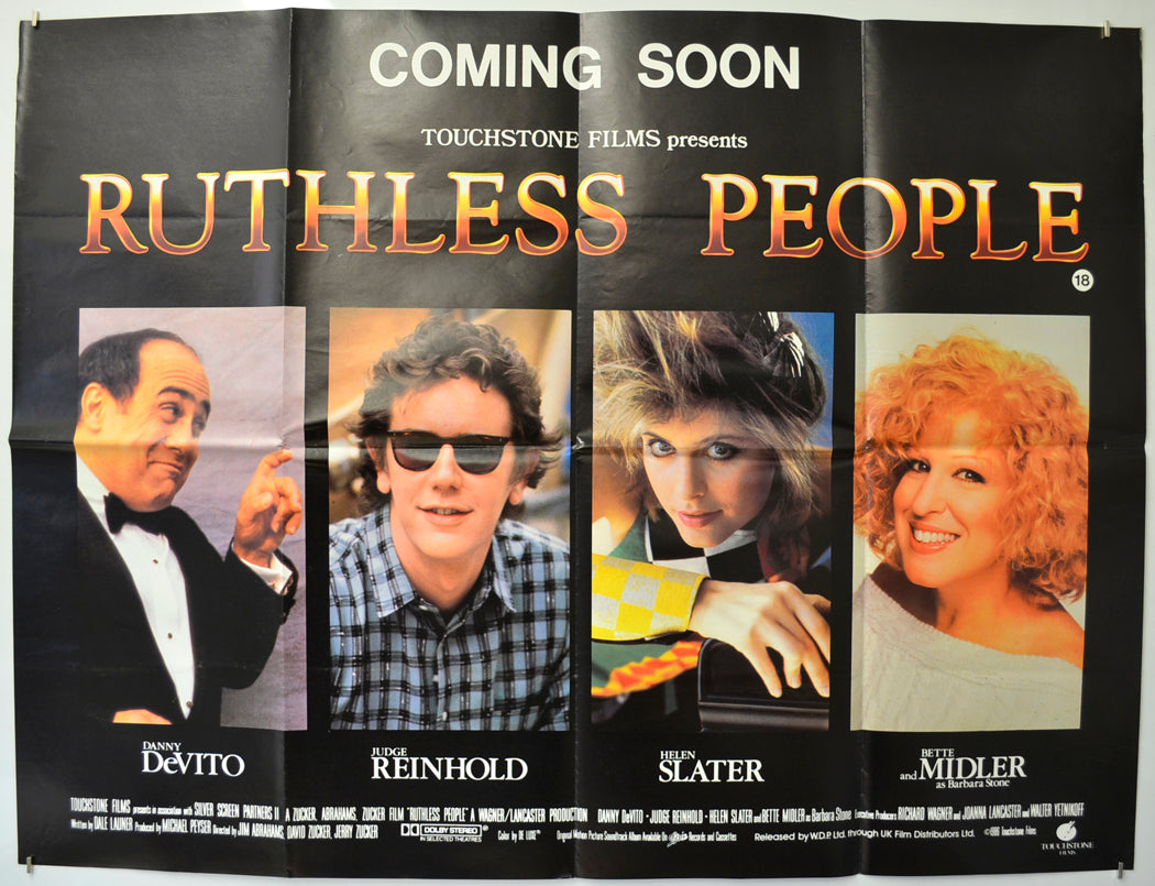 Ruthless People  (Teaser / Advance Version) Original Quad Poster - Film Poster - Movie Poster