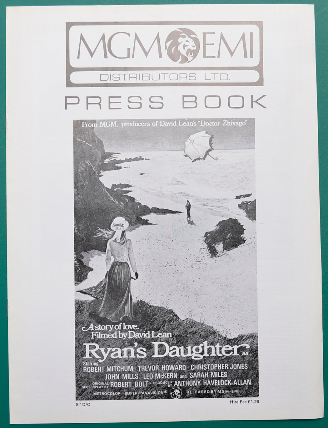 Ryan's Daughter   Original 8 Page Cinema Exhibitors Campaign Press Book