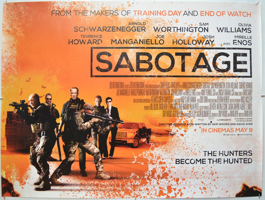 Sabotage Original Quad Poster - Film Poster - Movie Poster