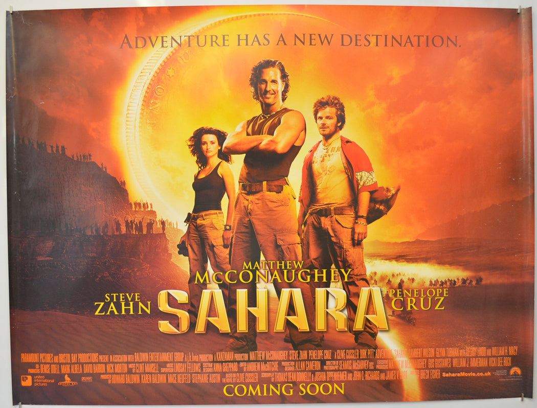 Sahara  (Teaser / Advance Version) Original Quad Poster - Film Poster - Movie Poster  