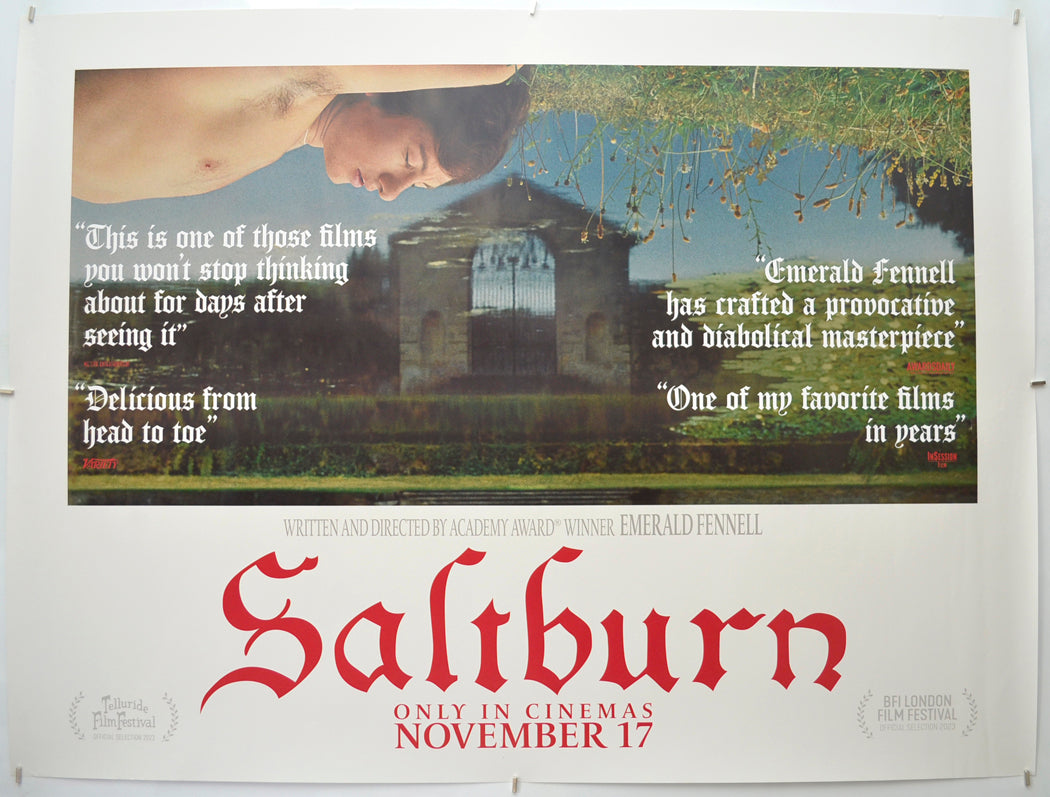 Saltburn Original Quad Poster - Film Poster - Movie Poster 