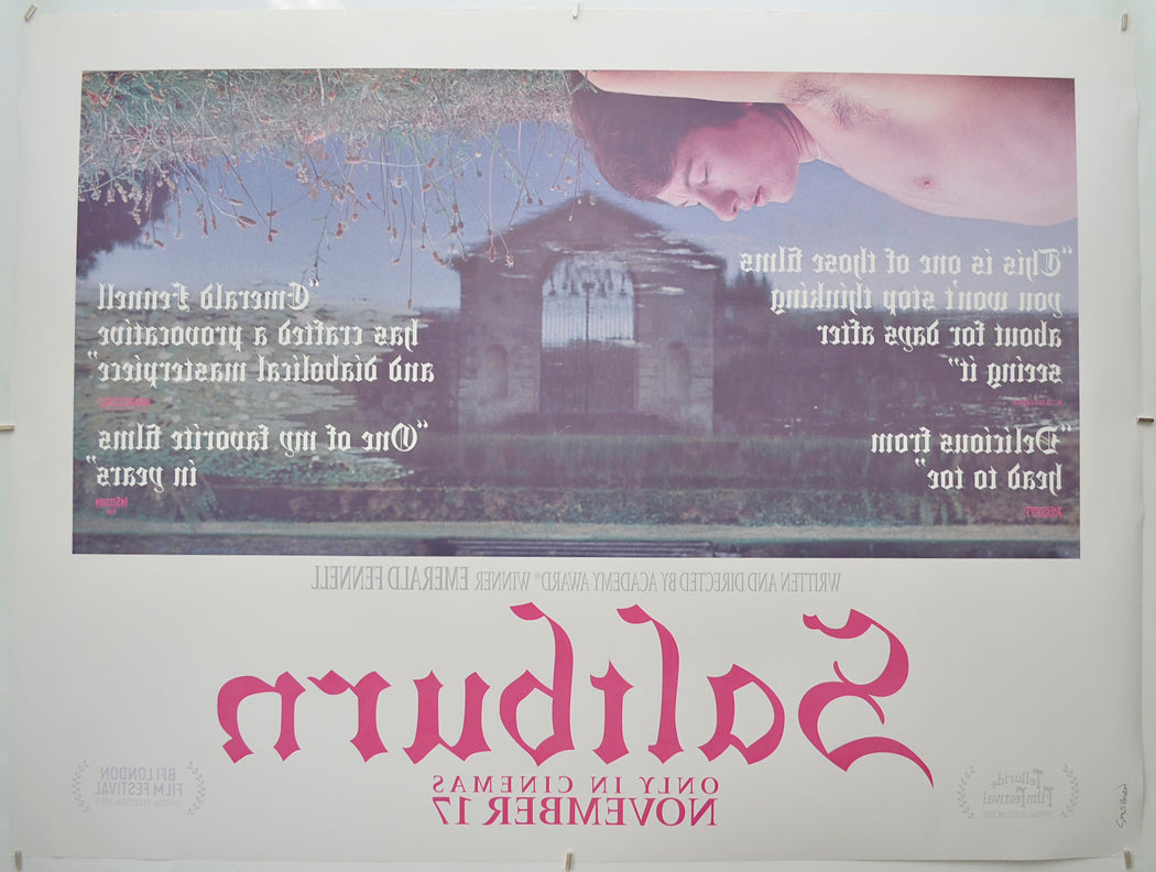 SALTBURN (Back) Cinema Quad Movie Poster 