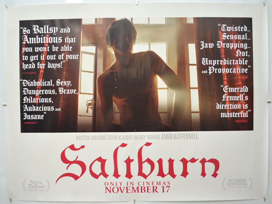 Saltburn (Version 2) Original Quad Poster - Film Poster - Movie Poster 