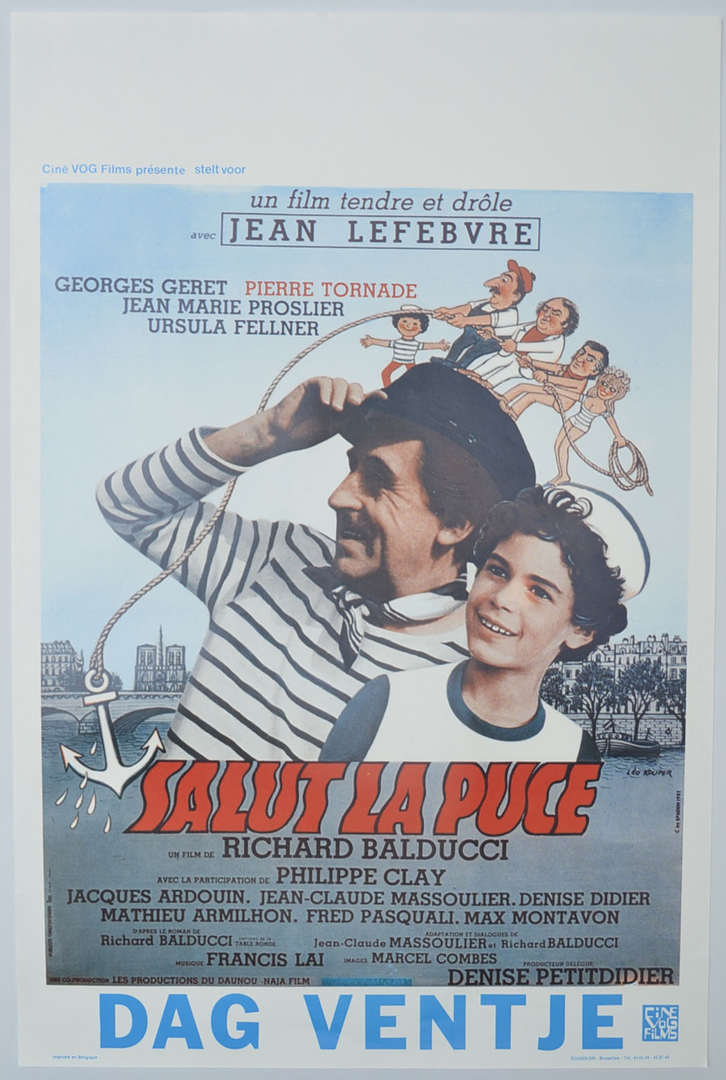 Salut La Puce Original Belgian Poster - Film Poster - Movie Poster