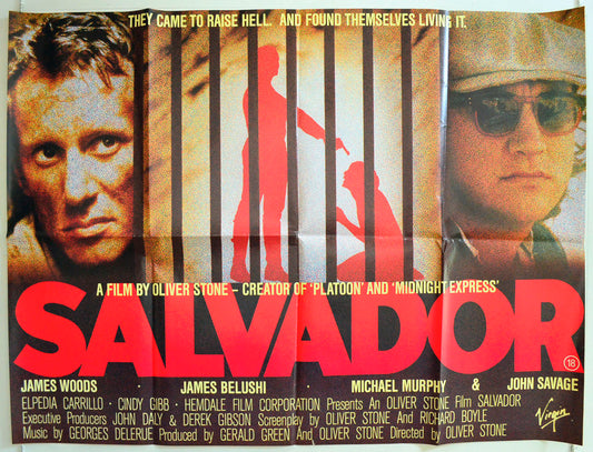 Salvador Original British Quad Poster - Film Poster - Movie Poster 