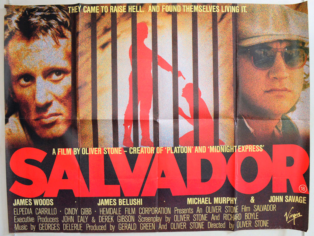 Salvador Original British Quad Poster - Film Poster - Movie Poster 