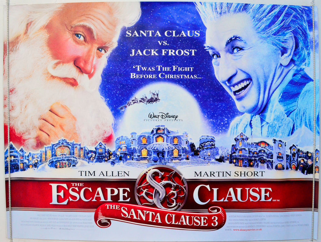 The Santa Clause 3 - The Escape Clause Original British Quad Poster - Film Poster - Movie Poster 