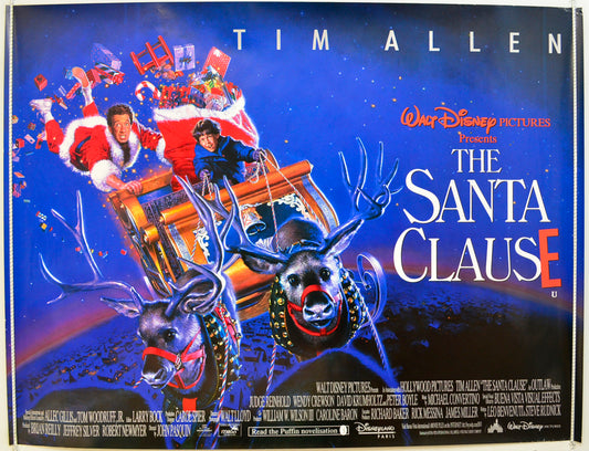 The Santa Clause Original Quad Poster - Film Poster - Movie Poster  