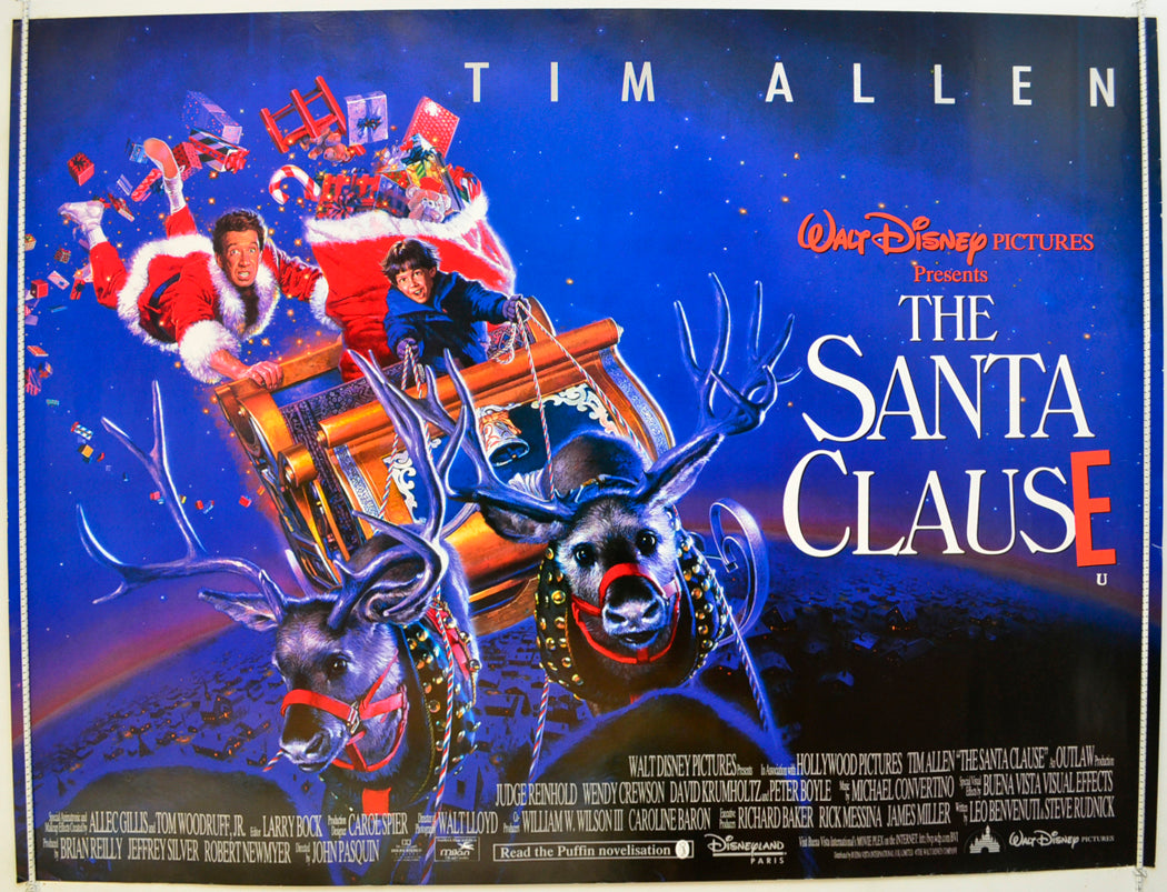 The Santa Clause Original Quad Poster - Film Poster - Movie Poster  