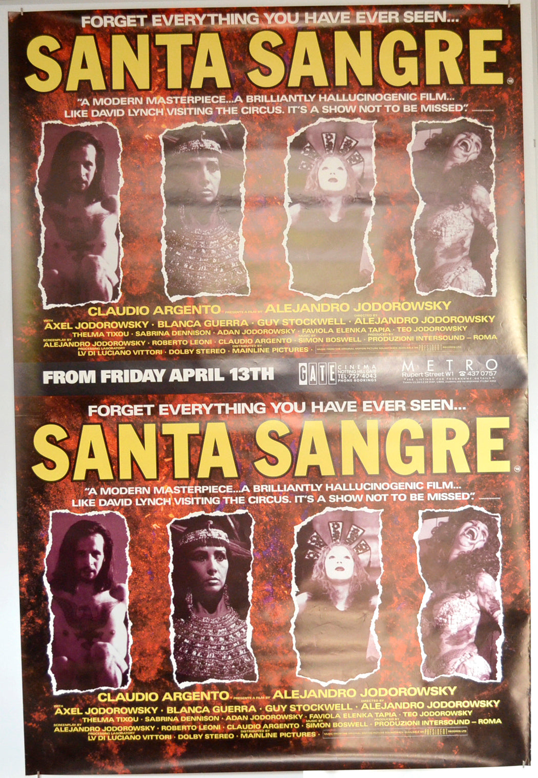 Santa Sangre  Original British 4 Sheet Poster  - Film Poster - Movie Poster