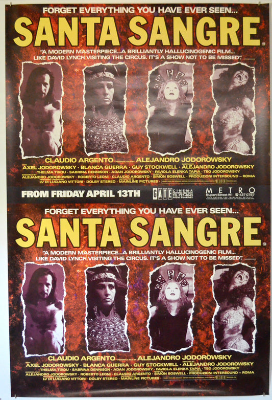 Santa Sangre  Original British 4 Sheet Poster  - Film Poster - Movie Poster