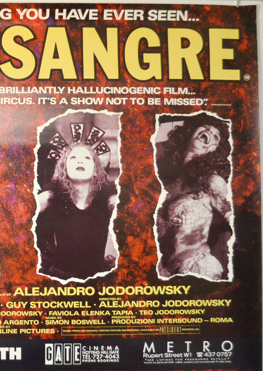 SANTA SANGRE (Top Right) Cinema 4 Sheet Movie Poster 