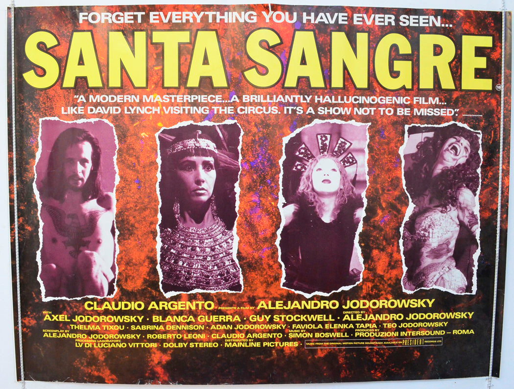 Santa Sangre Original British Quad Poster - Film Poster - Movie Poster 