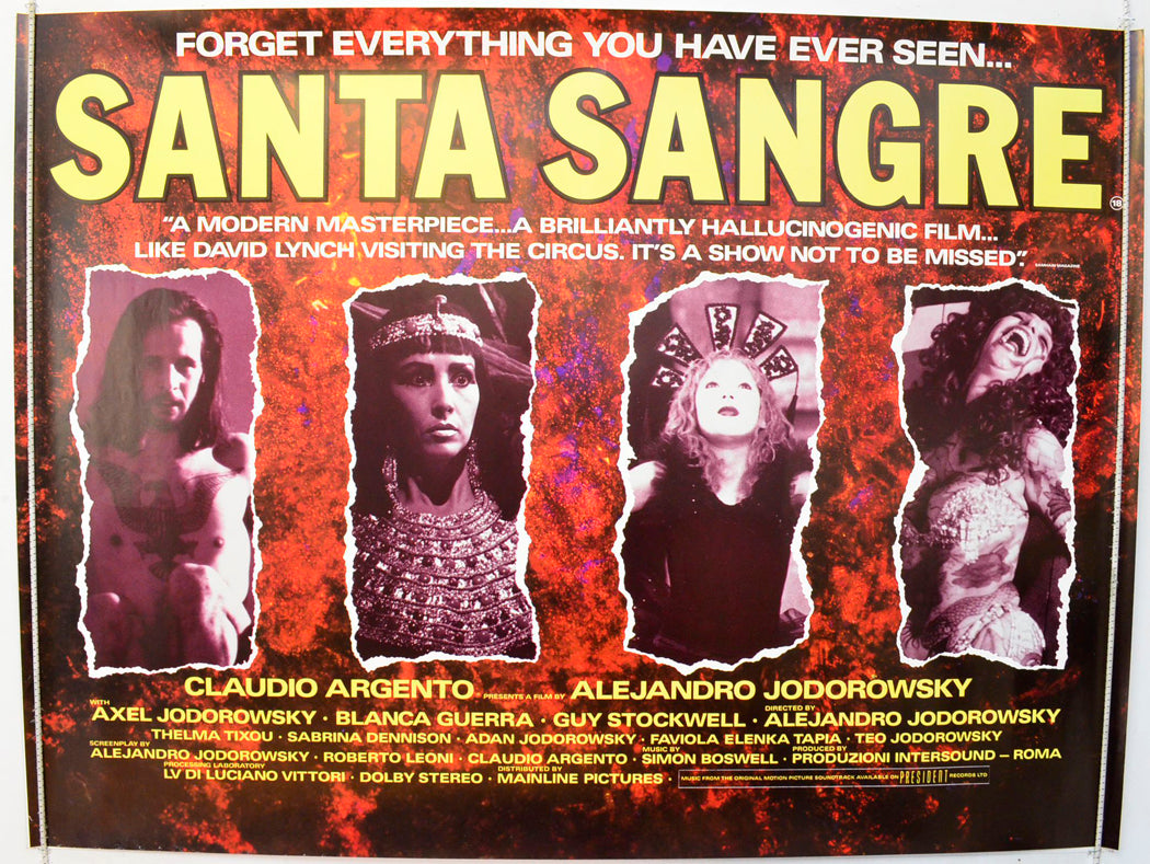 Santa Sangre Original British Quad Poster - Film Poster - Movie Poster 