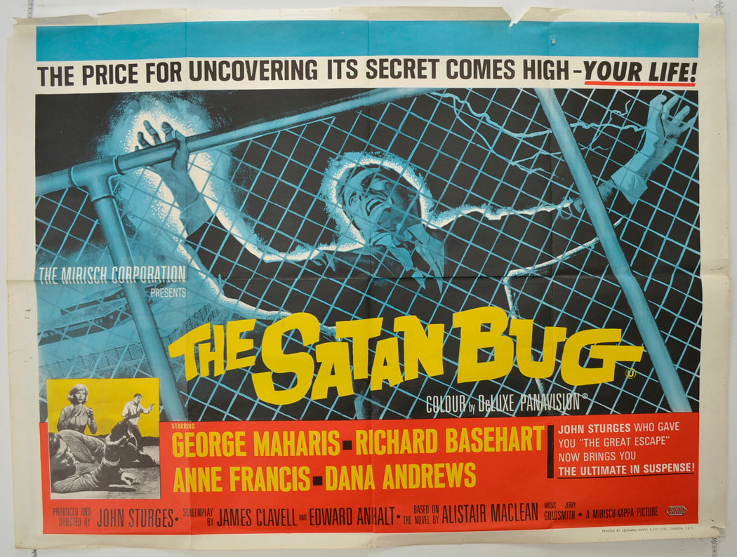 The Satan Bug   Original Quad Poster - Film Poster - Movie Poster 