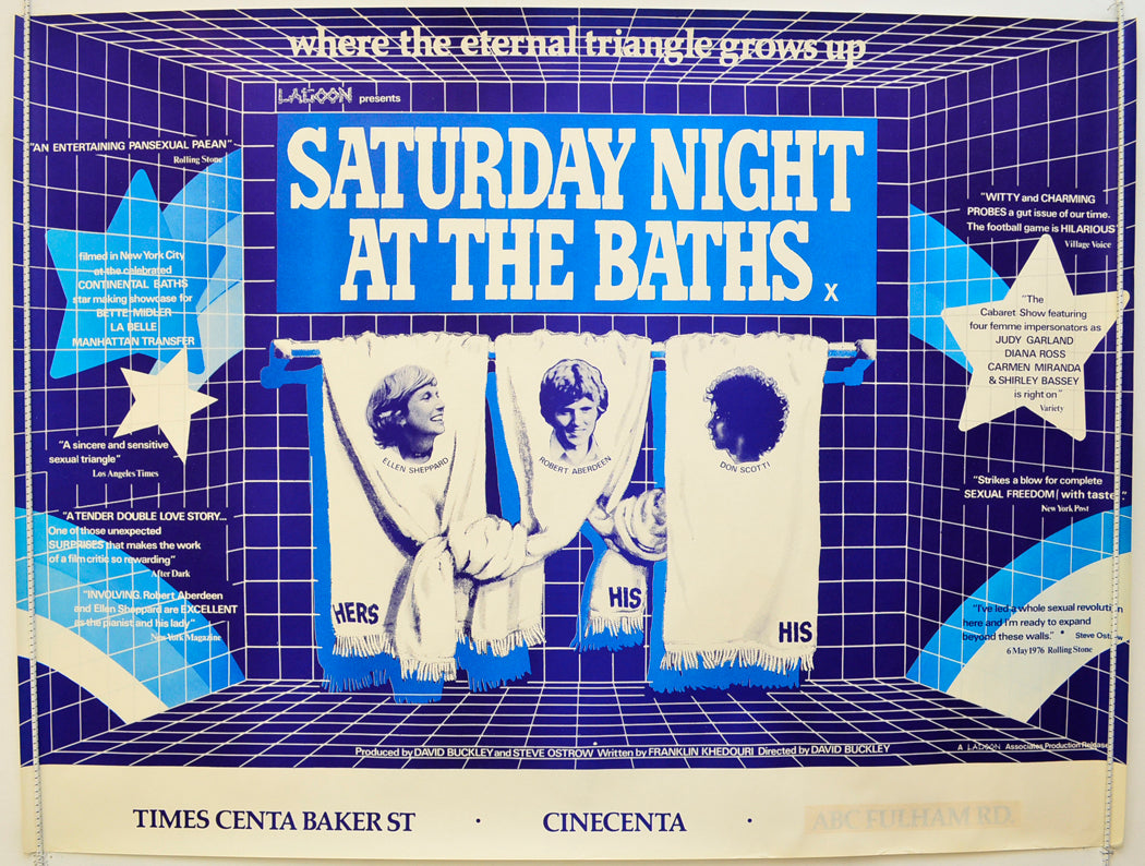 Saturday Night At The Baths Original Quad Poster - Film Poster - Movie Poster  