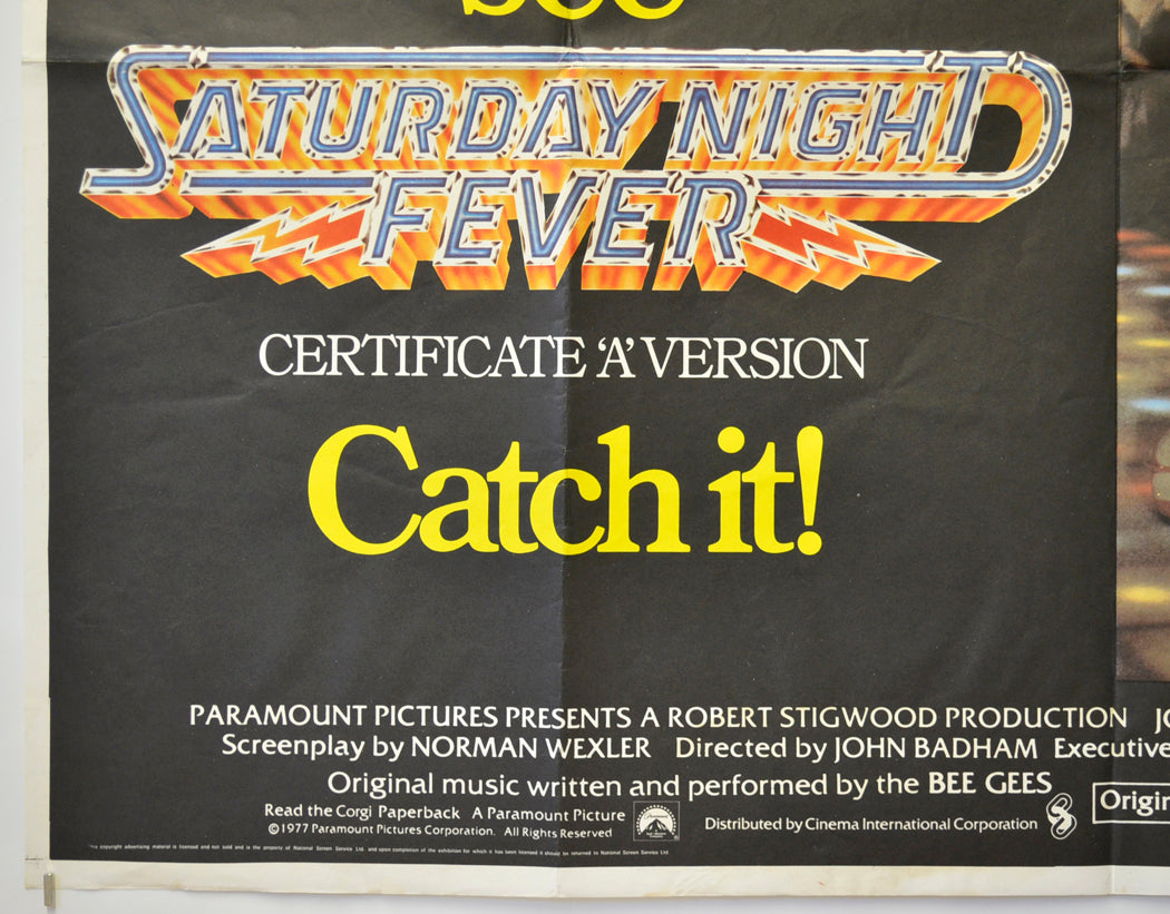 SATURDAY NIGHT FEVER (Bottom Left) Cinema Quad Movie Poster 