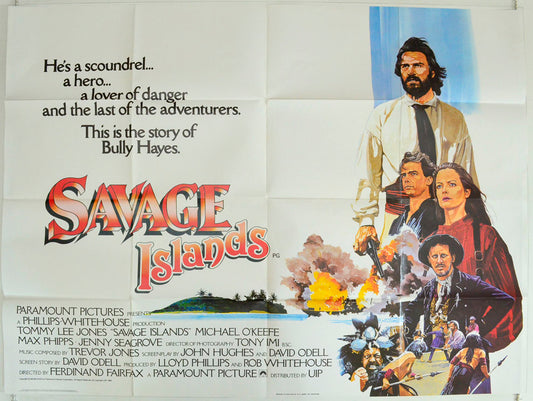 Savage Islands  (a.k.a. Nate and Hayes)   Original British Quad Poster - Film Poster - Movie Poster 