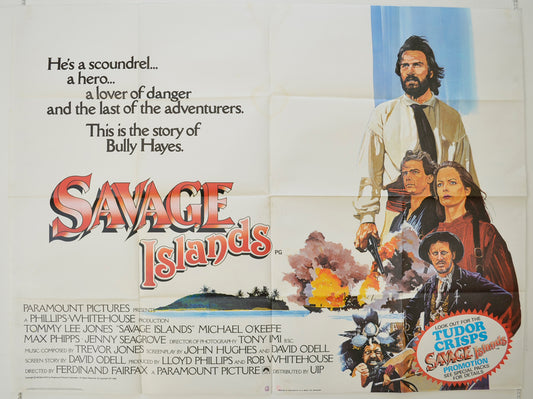 Savage Islands  (a.k.a. Nate and Hayes)  Original Quad Poster - Film Poster - Movie Poster 