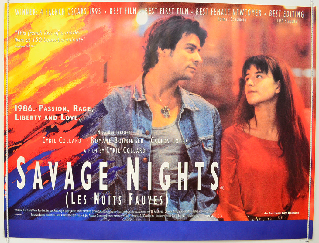 Savage Nights  Original British Quad Poster - Film Poster - Movie Poster 