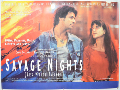 Savage Nights (a.k.a Les nuits fauves) Original Quad Poster - Film Poster - Movie Poster