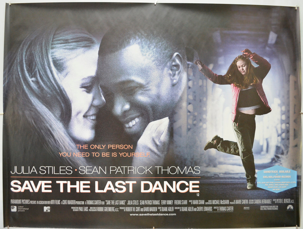 Save The Last Dance Original Quad Poster - Film Poster - Movie Poster  