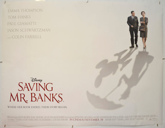 Saving Mr. Banks Original Quad Poster - Film Poster - Movie Poster  