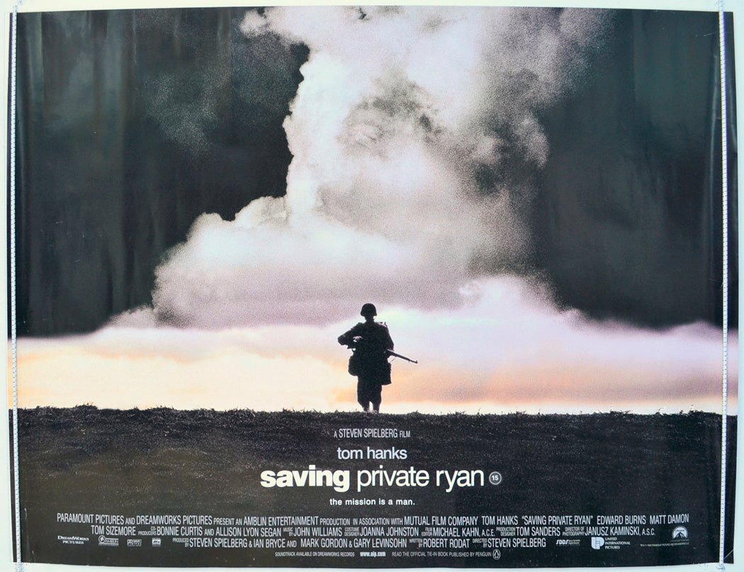 Saving Private Ryan  Original British Quad Poster - Film Poster - Movie Poster 