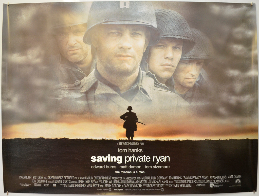 Saving Private Ryan  Original Quad Poster - Film Poster - Movie Poster