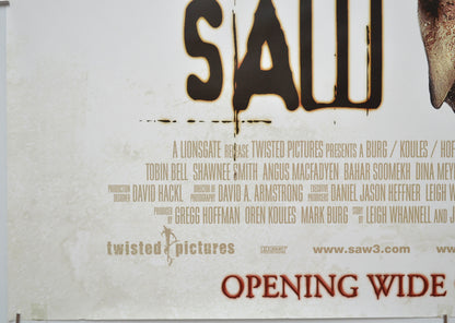 SAW III (Bottom Left) Cinema Quad Movie Poster 